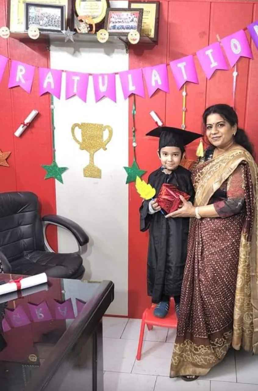 Colorful painted hands